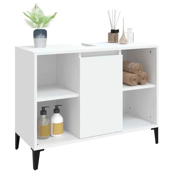 Maison Exclusive - Hvid vaskemøbel 80x33x60 cm ingeniørtræ