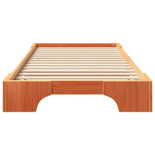 Maison Exclusive - Sängram Brun 100 x 220 cm Massivt trä