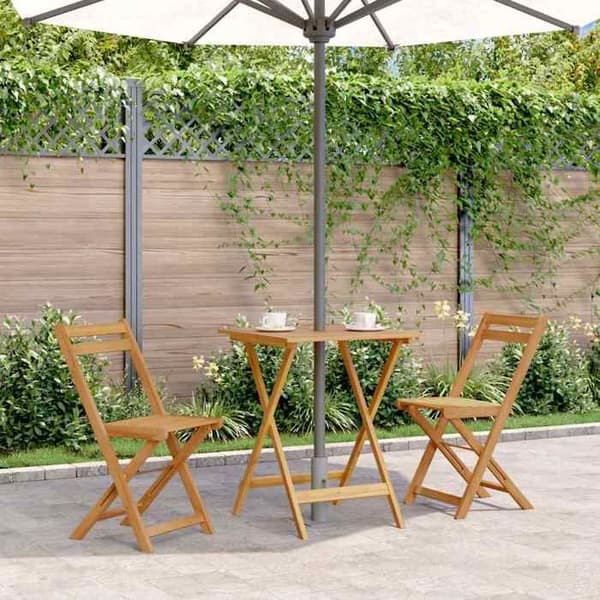 Maison Exclusive - Fällbord för trädgård 60x60x75 cm i solid akaciaträ
