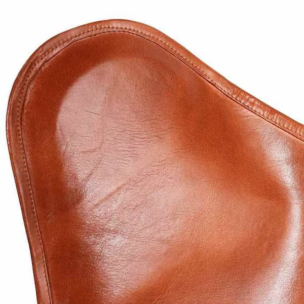 Maison Exclusive - Brun læder butterfly stol brun
