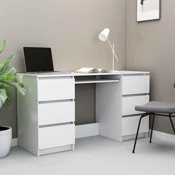 Maison Exclusive - Kontor Vit 140x50x77 cm Ingenjörsträ Vit