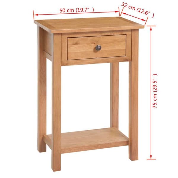 Maison Exclusive - Konsolbord 50 x 32 x 75 cm Massiv egetræ
