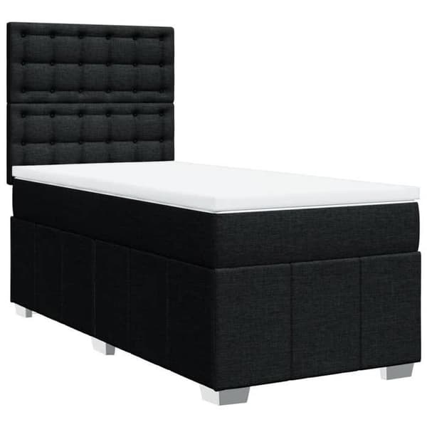 Sengestel med madras - Eksklusiv Hus - Sort - 90x200 cm - Lamelseng