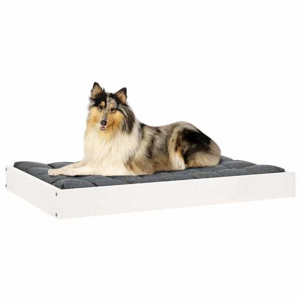 Maison Exclusive - Hundeseng Hvid 91,5x64x9 cm Solid fyrretræ