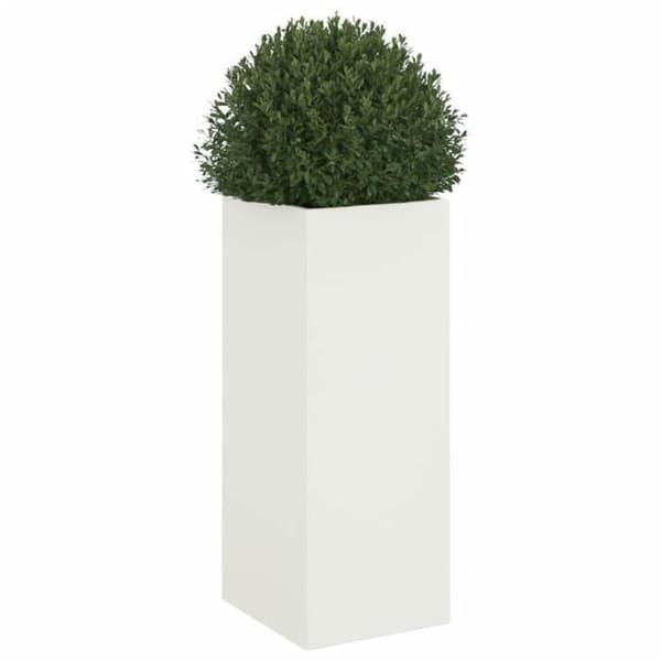Jardiniär - EXKLUSIV HEM - 32 x 29 x 75 cm - Kallvalsat stål - Vit - Rektangulär Vit