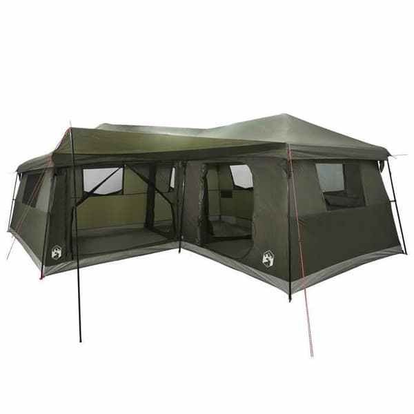 Familjetält - EXKLUSIVT HUS - 14 platser - Polyester 185T PU - 3 sovrum - 18,75 m²