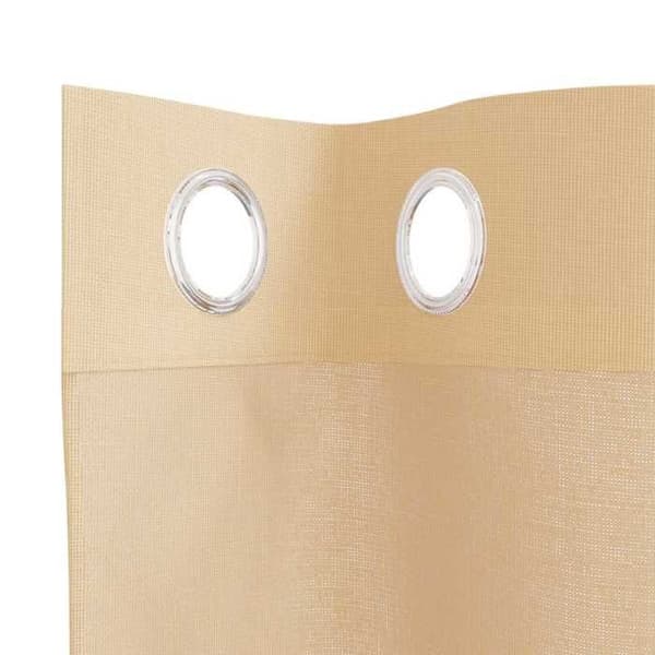 Maison Exclusive - Gardiner i voile med öglor 2 st sand Sand