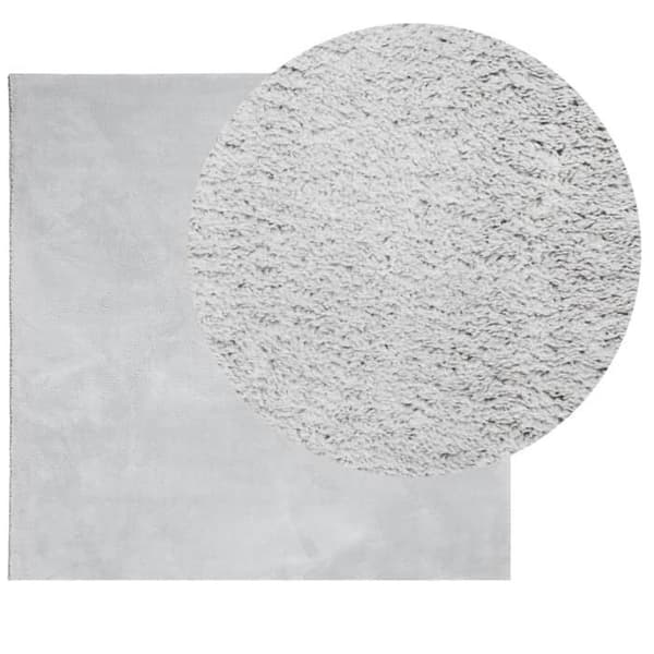 Maison Exclusive - HUARTE tæppe med bløde kort hår og vaskbart grå 240x240 cm grå