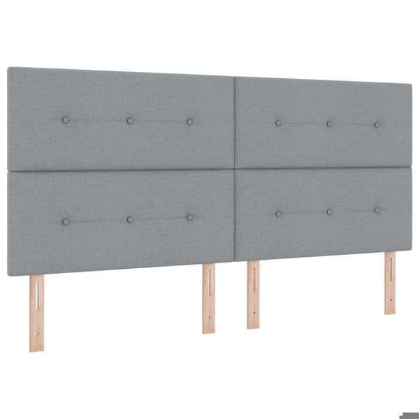 Maison Exclusive - Jousipatja LED-nauhoilla, vaaleanharmaa 200 x 200 cm kangas Ljusgrått