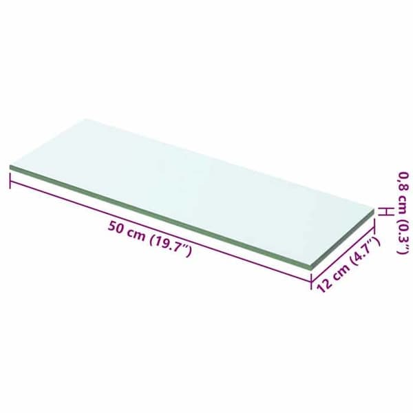 Maison Exclusive - Hyllpanel Transparent Glas 50 x 12 cm Transparent