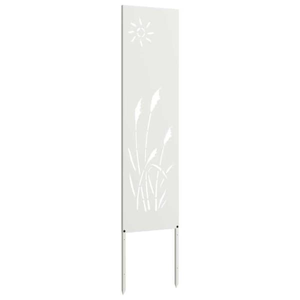 Trädgårdsskärm - EXKLUSIV HEM - Fretwork - Vit - Matt stål - 32 x 140 cm Vit