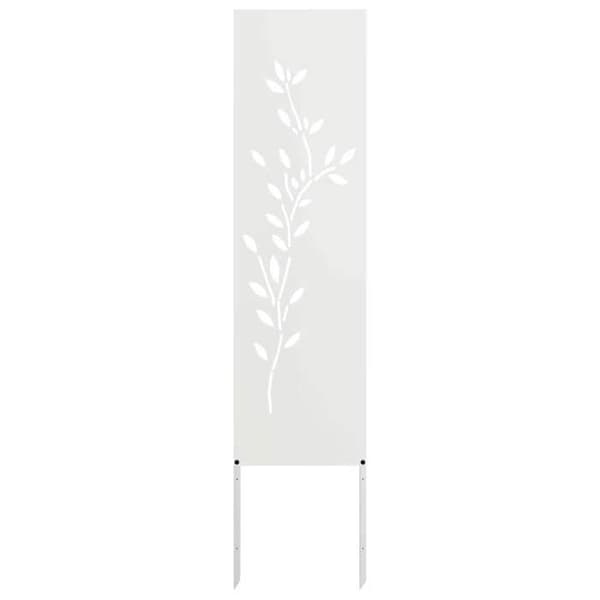 Trädgårdsskärm - EXKLUSIV HEM - Rektangulär - Matt stål - Vit - 32 x 140 cm Vit