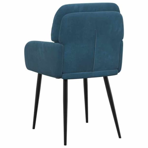 Maison Exclusive - Matstolar 6 st Sammet Blå 59 x 59,5 x 90 cm