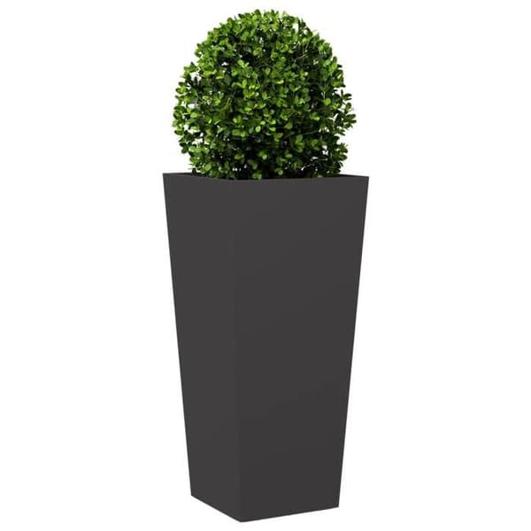 Maison Exclusive - Svart blomlåda 35x35x75 cm stål