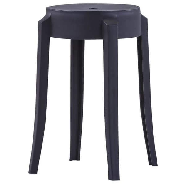 Maison Exclusive - Stapelbara barstolar set om 4 svart plast Svart