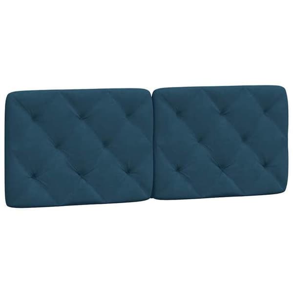 Maison Exclusive - Blå sänggavelkudde 120 cm i sammet