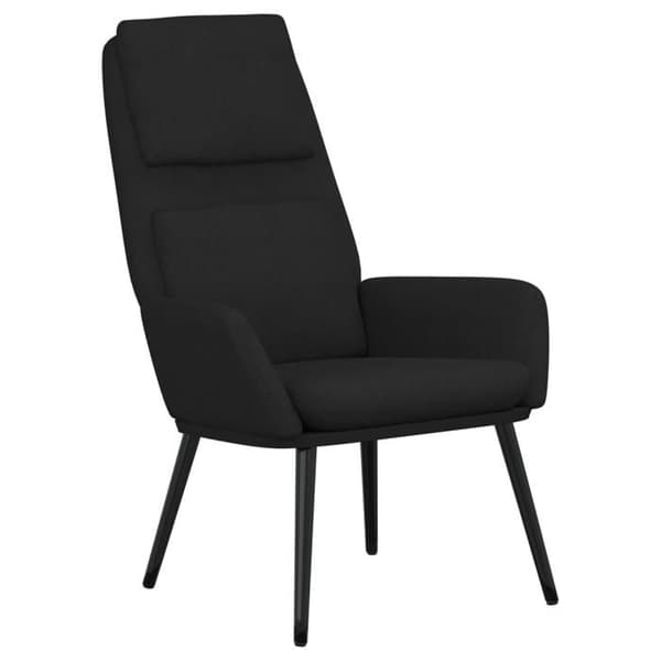 Maison Exclusive - Afslapningsstol med skammel Sort Stof