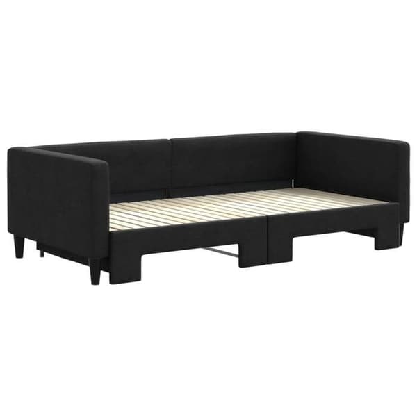 Maison Exclusive - Sovesofa med udtræk uden madras sort 100x200 cm