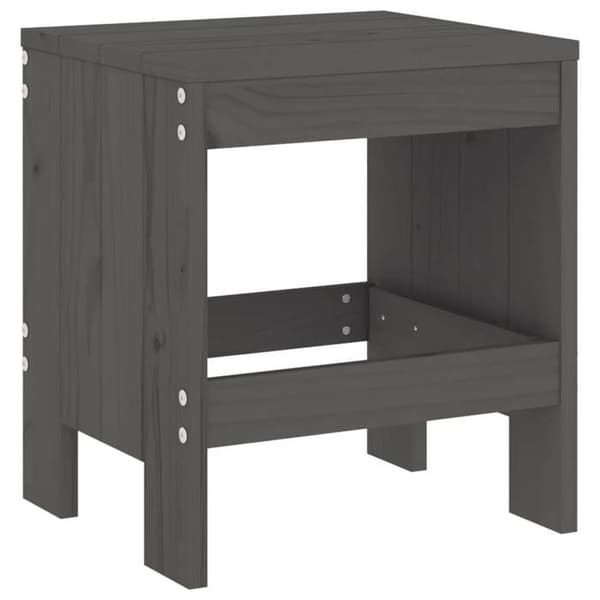 Maison Exclusive - Trädgårdsstolar set om 2 grå 40x36x45 cm massiv furu grå