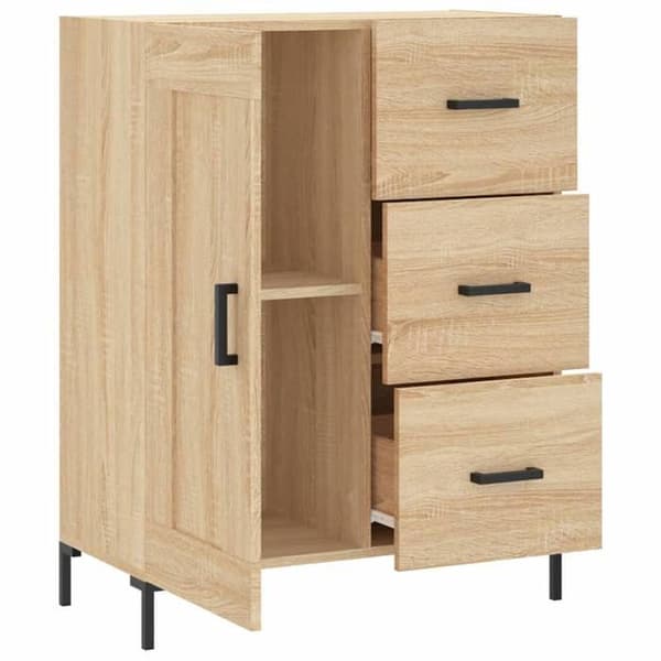 Maison Exclusive - Buffé ek sonoma 69,5x34x90 cm ingenjörsträ