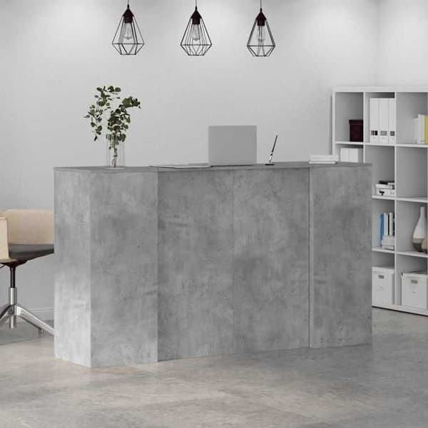 Maison Exclusive - Grå betong receptionsdisk 180x50x103,5cm ingenjörsträ