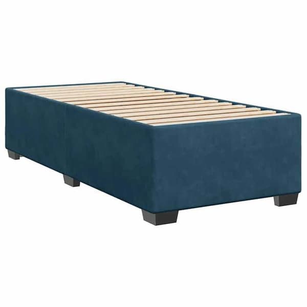 Maison Exclusive - Sängram utan madrass blå 100x200 cm sammet