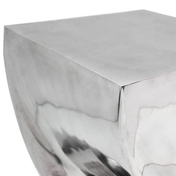 Maison Exclusive - Sidobord / Snurrig pall i aluminium i silverfärg Silver