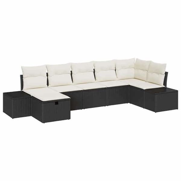 Lounge-soffor - MAISON EXCLUSIVE - Set 8 delar - Poly rattan - Målad stålram - Modulär design