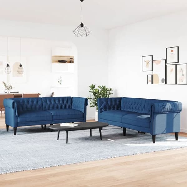 Maison Exclusive - 2 kpl sinisiä kangassohvia