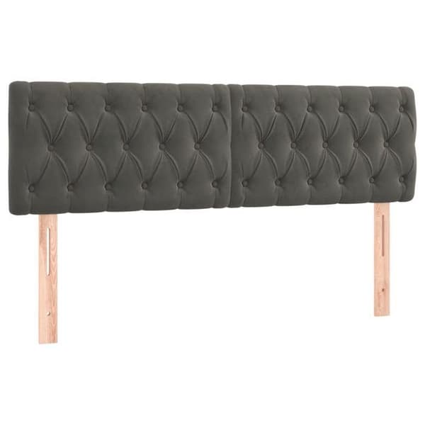 Maison Exclusive - LED-päätyharso Tummanharmaa 160x7x78/88 cm Sametti mörkgrå