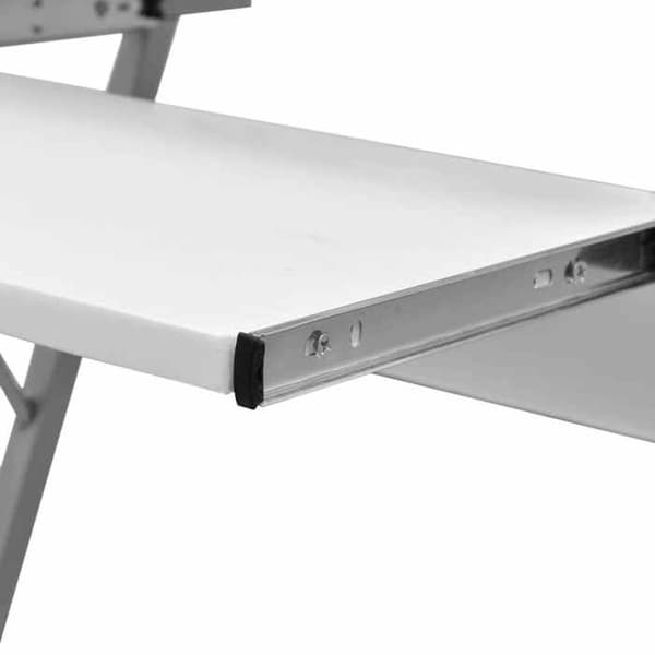 Maison Exclusive - Kompakt datorbord med vit tangentbordsplatta Vit