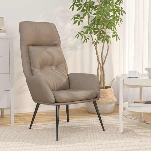 Maison Exclusive - Avkopplingsstol Taupe Syntetmocka Mol