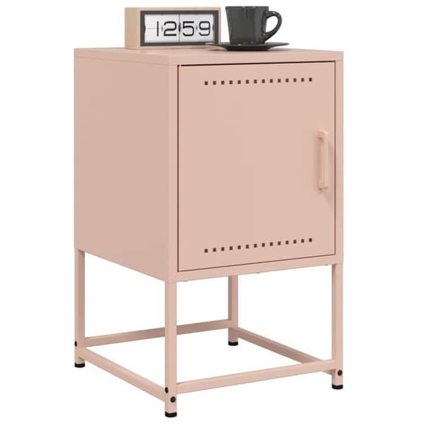 Maison Exclusive - Sängbord rosa 36x39x60,5 cm stål