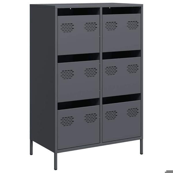 Maison Exclusive - Anthracite korkea buffet 68x39x101,5 cm terästä