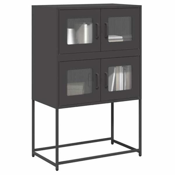 Maison Exclusive - Sort høj buffet 68x39x107 cm stål