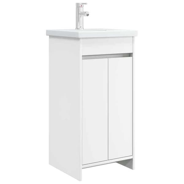 Maison Exclusive - Badeværelsesmøbel med hvid vask 42 x 40 x 84,5 cm