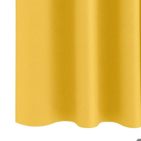 Mörkläggningsgardin - EXKLUSIV HEM - Med ringar - Senapsgul - Polyester - 2-pack Senap gul
