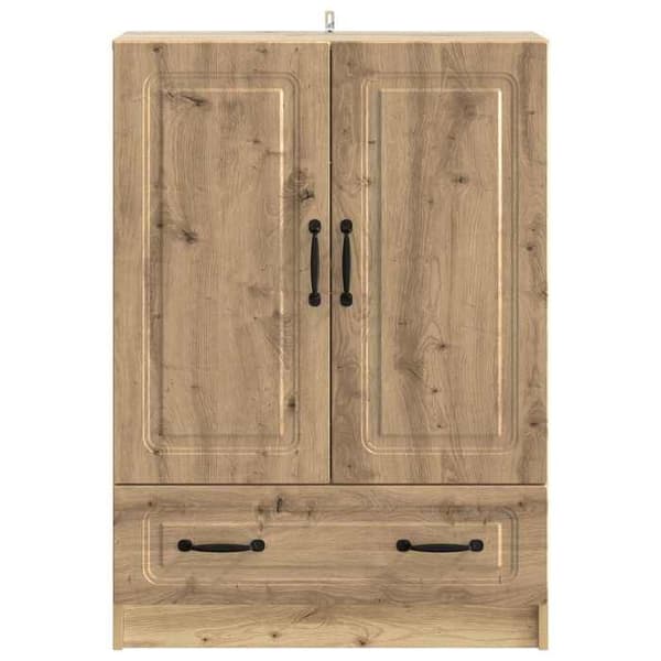 Maison Exclusive - Buffet i håndlavet egetræ 66 x 34,5 x 92 cm Ingeniørtræ
