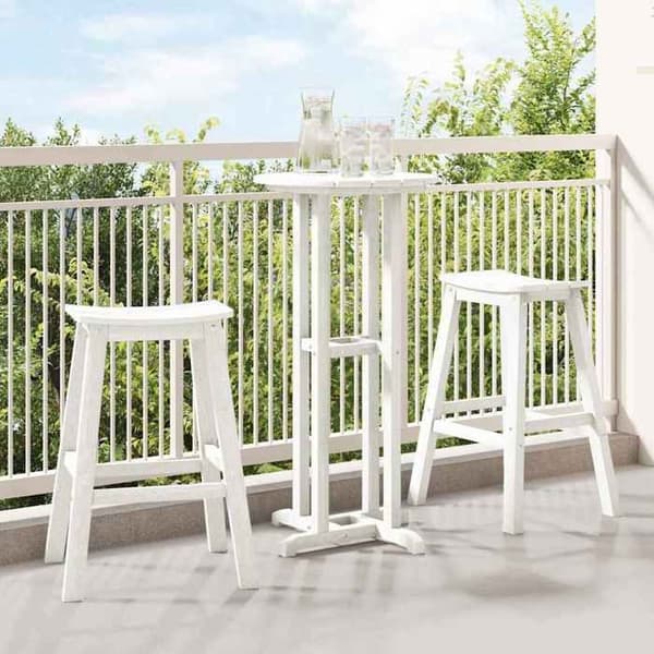 Maison Exclusive - Havebar sæt 3 pc Hvid HDPE Vit