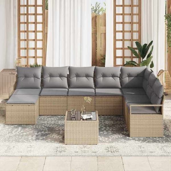 Trädgårdsmöbler - EXKLUSIVT HEM - Modulär - Hållbar poly-rattan - Dragkedjefodral - Justerbart bord