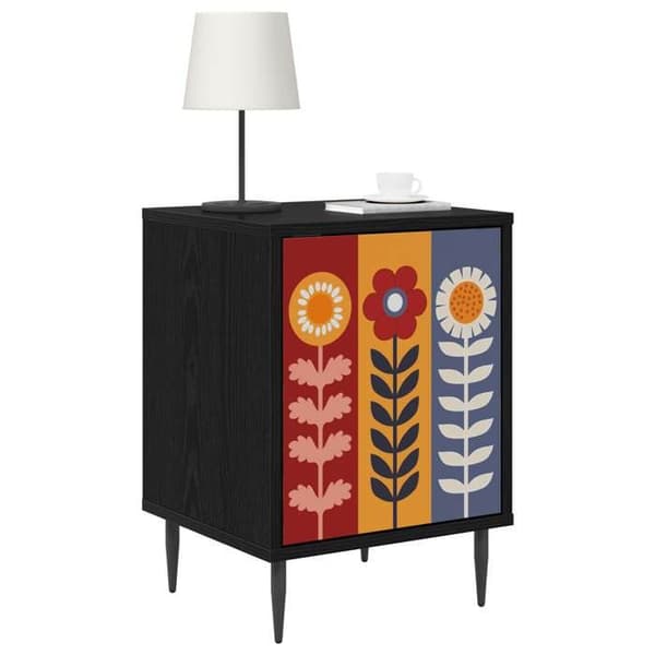 Maison Exclusive - Nattens bord ESSEN Sort eg 36 x 33 x 51 cm