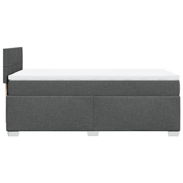 Maison Exclusive - Sänkyperä ja tummanharmaa patja 90x190 cm Kangas