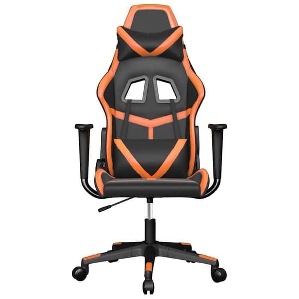 Maison Exclusive - Spelstol Svart och orange Konstläder