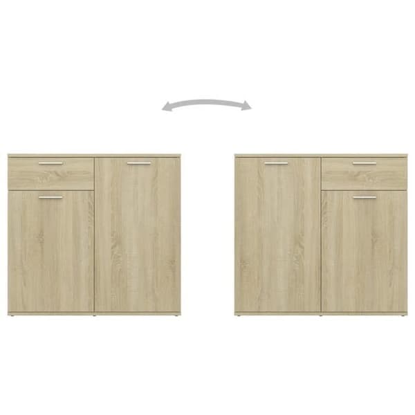 Maison Exclusive - Buffé ek sonoma 80x36x75 cm ingenjörsträ