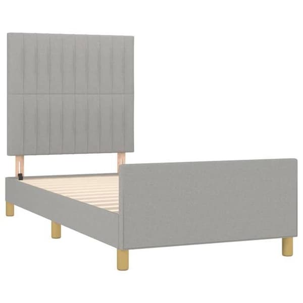 Maison Exclusive - Sengebund uden madras lys grå 90x190 cm stof