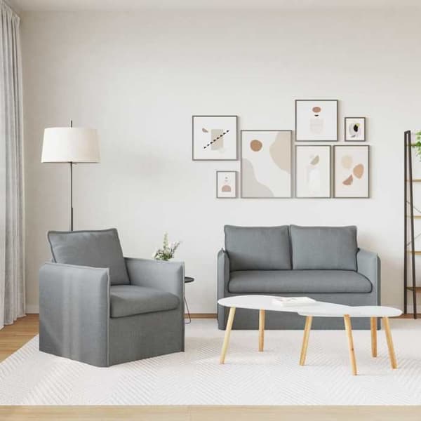 Maison Exclusive - Sæt af 2 sofaer Lys grå Stof