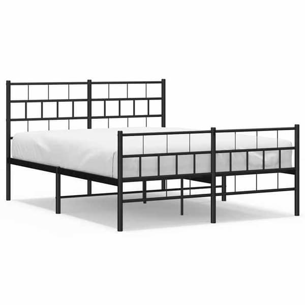 Sengestel - EKSKLUSIV HUS - 135x190 cm - Sort - Stål - Klassisk Svart