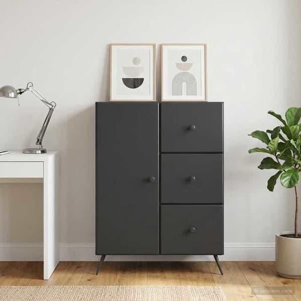 Maison Exclusive - Buffet Sort 66 x 34,5 x 90 cm Ingeniørtræ