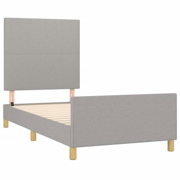 Maison Exclusive - Sengebund uden madras lys grå 90x200 cm stof