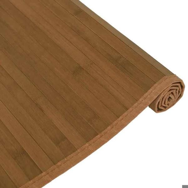 Maison Exclusive - Suorakulmainen ruskea matto 80x200 cm bambusta
